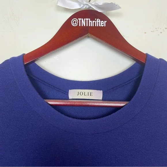 Jolie Women’s Long Sleeve Ruffle Hem Mini Dress Small Blue Boutique Bohemian Y2K - Picture 2 of 7